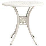 NNEVL 3 Piece Bistro Set Cast Aluminium White