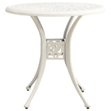 NNEVL 3 Piece Bistro Set Cast Aluminium White