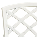 NNEVL 3 Piece Bistro Set Cast Aluminium White