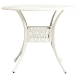 NNEVL 3 Piece Bistro Set Cast Aluminium White
