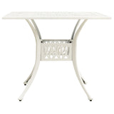 NNEVL 3 Piece Bistro Set Cast Aluminium White