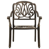 NNEVL 5 Piece Bistro Set Cast Aluminium Bronze