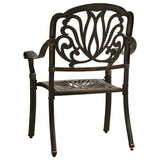NNEVL 5 Piece Bistro Set Cast Aluminium Bronze