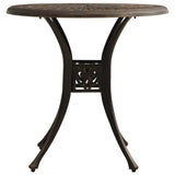 NNEVL 5 Piece Bistro Set Cast Aluminium Bronze