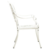 NNEVL 5 Piece Bistro Set Cast Aluminium White
