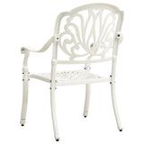 NNEVL 5 Piece Bistro Set Cast Aluminium White