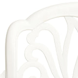 NNEVL 5 Piece Bistro Set Cast Aluminium White