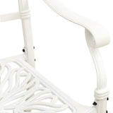 NNEVL 5 Piece Bistro Set Cast Aluminium White
