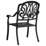 NNEVL 5 Piece Bistro Set Cast Aluminium Black