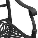NNEVL 5 Piece Bistro Set Cast Aluminium Black
