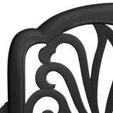 NNEVL 5 Piece Bistro Set Cast Aluminium Black
