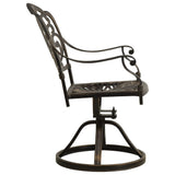NNEVL 5 Piece Bistro Set Cast Aluminium Bronze