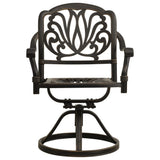 NNEVL 5 Piece Bistro Set Cast Aluminium Bronze