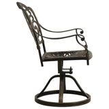 NNEVL 5 Piece Bistro Set Cast Aluminium Bronze