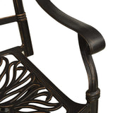 NNEVL 5 Piece Bistro Set Cast Aluminium Bronze