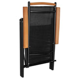 NNEVL 5 Piece Garden Dining Set Aluminium Black