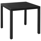 NNEVL 5 Piece Garden Dining Set Aluminium Black
