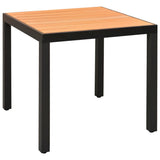 NNEVL 5 Piece Garden Dining Set Aluminium Black