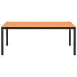 NNEVL 9 Piece Garden Dining Set Aluminium Black