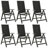 NNEVL 7 Piece Garden Dining Set Aluminium Anthracite