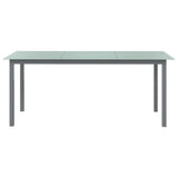 NNEVL 9 Piece Garden Dining Set Aluminium Silver and Black