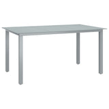 NNEVL 10 Piece Garden Dining Set Black and Silver