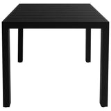 NNEVL 5 Piece Garden Dining Set Aluminium Black