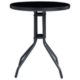 NNEVL 3 Piece Bistro Set Aluminium and Textilene Black
