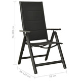 NNEVL 3 Piece Bistro Set Black and Anthracite