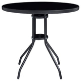 NNEVL 5 Piece Garden Dining Set Aluminium and Textilene Black