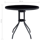 NNEVL 5 Piece Bistro Set Black and Anthracite