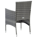 NNEVL 5 Piece Garden Dining Set Grey