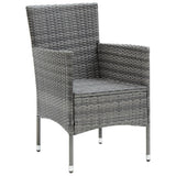 NNEVL 5 Piece Garden Dining Set Grey