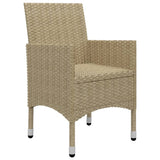 NNEVL 5 Piece Garden Dining Set Beige