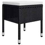 NNEVL 5 Piece Garden Dining Set Black