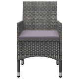 NNEVL 5 Piece Garden Dining Set Grey