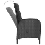 NNEVL 5 Piece Garden Dining Set Black