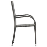 NNEVL 5 Piece Garden Dining Set Grey