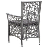 NNEVL 5 Piece Garden Dining Set Grey
