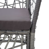 NNEVL 5 Piece Garden Dining Set Grey