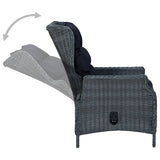 NNEVL 5 Piece Garden Dining Set Dark Grey