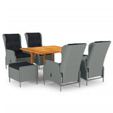 NNEVL 7 Piece Garden Dining Set Light Grey
