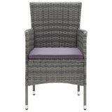 NNEVL 5 Piece Garden Dining Set Grey