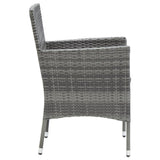 NNEVL 5 Piece Garden Dining Set Grey