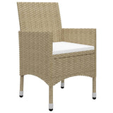 NNEVL 5 Piece Garden Dining Set Beige