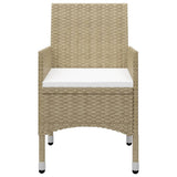 NNEVL 5 Piece Garden Dining Set Beige