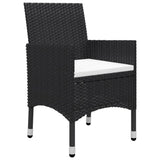 NNEVL 5 Piece Garden Dining Set Black