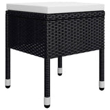 NNEVL 5 Piece Garden Dining Set Black