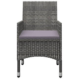 NNEVL 5 Piece Garden Dining Set Grey