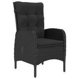 NNEVL 5 Piece Garden Dining Set Black